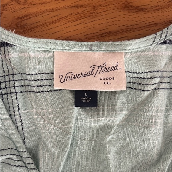 NWOT Universal Thread Dress in Light Blue Plaid - Picture 2 of 4